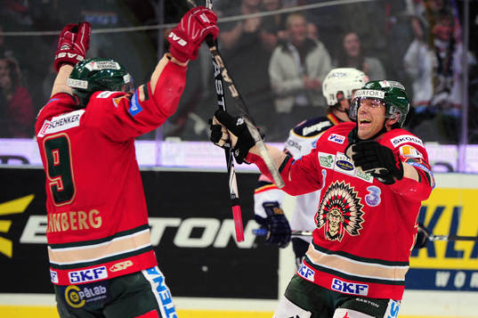 Magnus Kahnberg och Joel Lundqvist, Frölunda (Jubel)