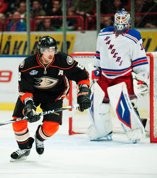 Teemu Selänne, Anaheim Ducks, och Henrik Lundqvist,