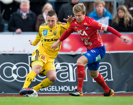 Matchvinnaren Martin Andersen, Ängelholm och Emil Kraft,