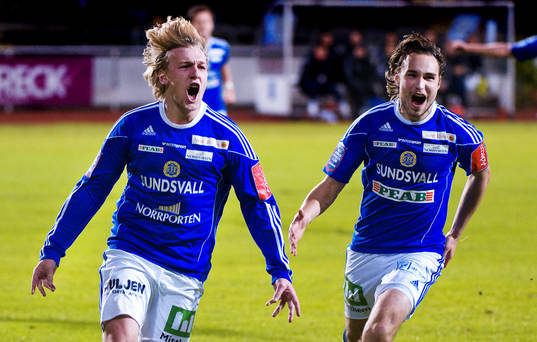Emil Forsberg, Kevin Walker, Sundsvall, jubel
