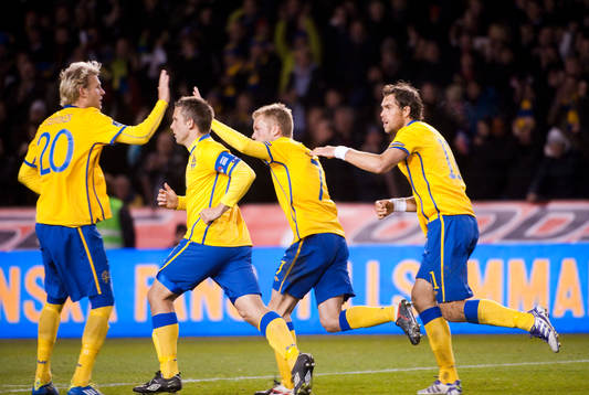 Ola Toivonen, Anders Svensson, Sebastian Larsson och Johan