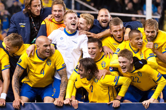 Jubel, glädje Sverige