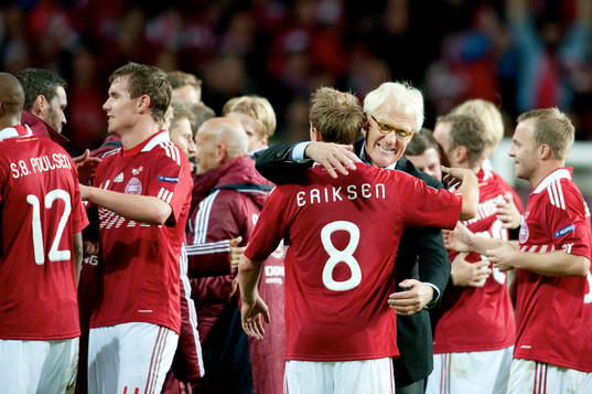 Christian D Eriksen, Morten Olsen, förbundskapten,