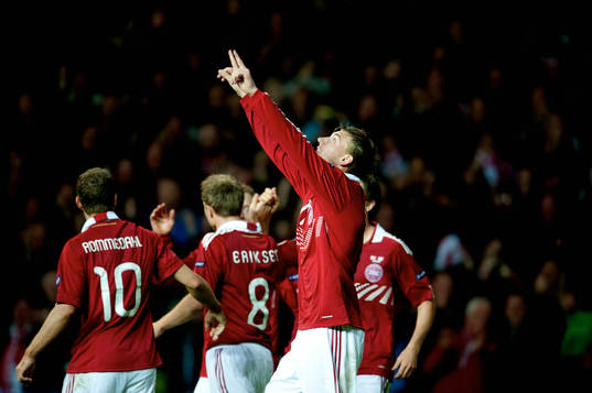 Niklas Bendtner, Danmark, jubel