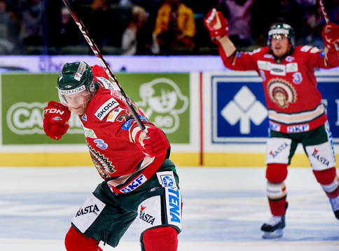 Mikael Johansson, Frölunda, 1-0, jubel