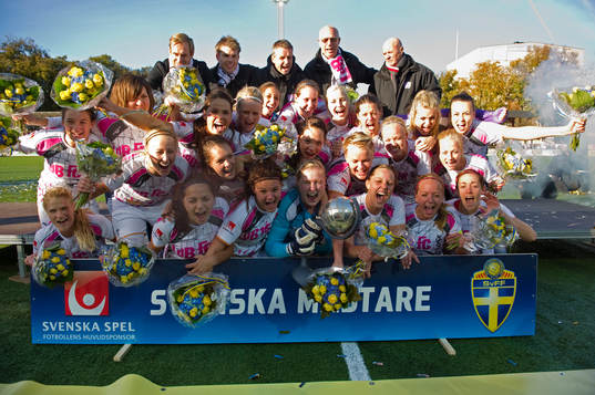 Svenska Mästare 2011, SM-guld, lagbild, LDB Malmö jubel,