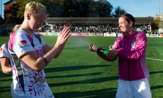Therese Sjögran, Nilla Fischer, LDB Malmö glädje, jubel,