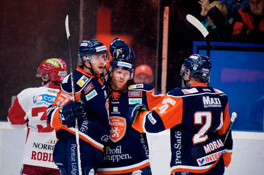 Mike Iggulden, Liam Reddox, Brad Moran, Växjö, jubel