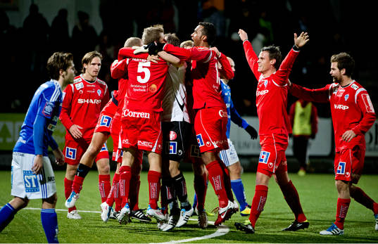 Åtvidaberg är klara för allsvenskan. Jubel, glädje