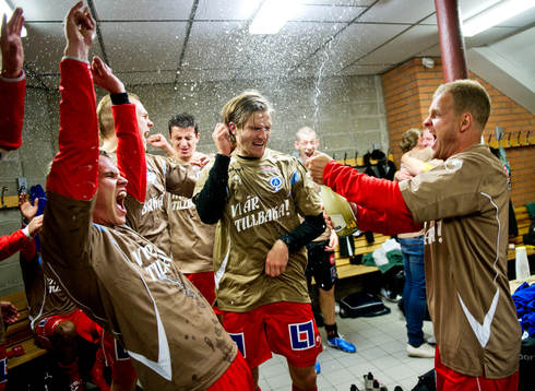 Åtvidaberg klara för  Allsvenskan, jubel, glädje