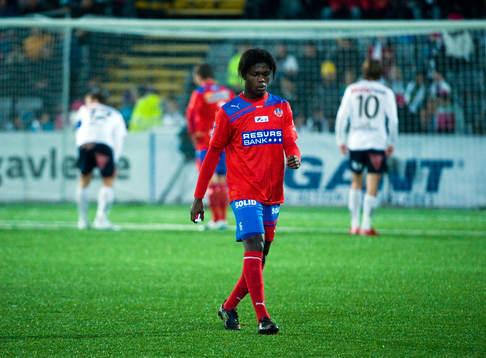 Joseph Baffo, Helsingborg fick rött kort och utvisades.