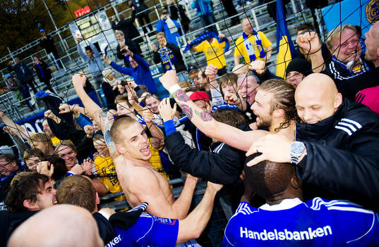 Sundsvall klara för Allsvenskan, jubel, glädje