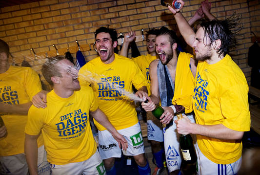 Sundsvall klara för Allsvenskan, jubel, glädje