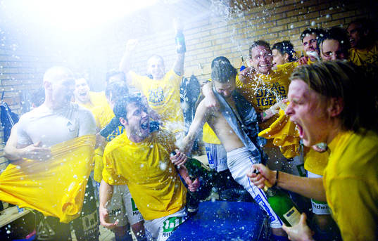 Sundsvall klara för Allsvenskan, jubel, glädje