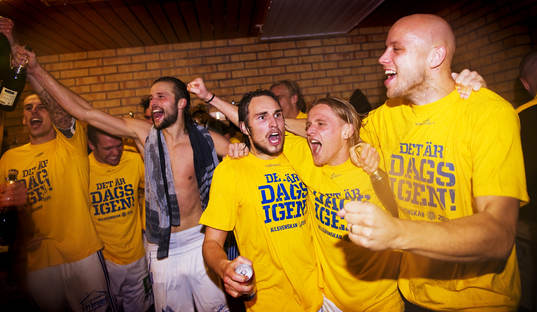 Sundsvall klara för Allsvenskan, jubel, glädje
