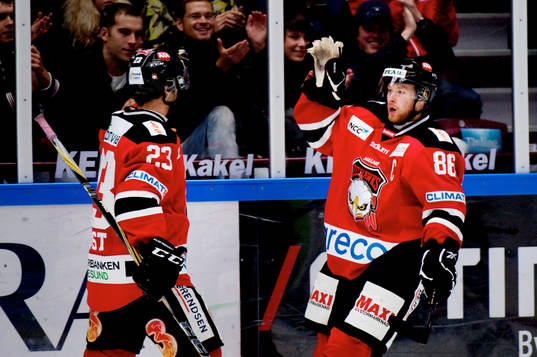 J.D Forrest, och Linus Klasen, Malmö, jubel