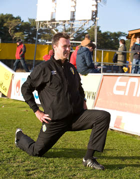 Martin Ingvarsson, domare,  sista matchen. Stretch
