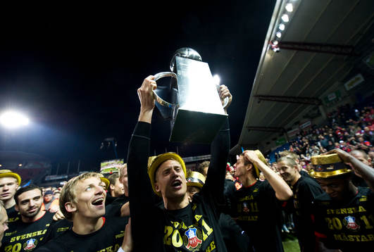 Erik Edman och Pär Hansson, målvakt, SM-Guld, Svenska