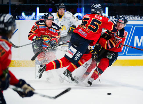 David Printz och Christian Eklund, Djurgården, stoppar