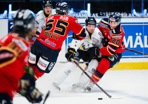 David Printz och Christian Eklund, Djurgården, stoppar