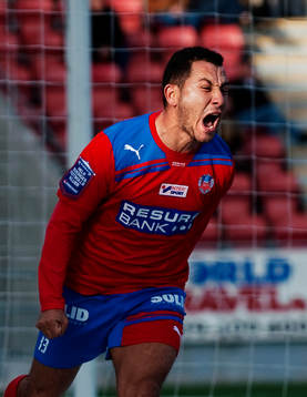 Rachid Bouaouzan, Helsingborg, skriker ut sin frustration