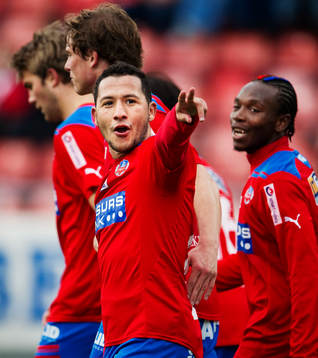 Rachid Bouaouzan, Helsingborg, jubel mot fansen