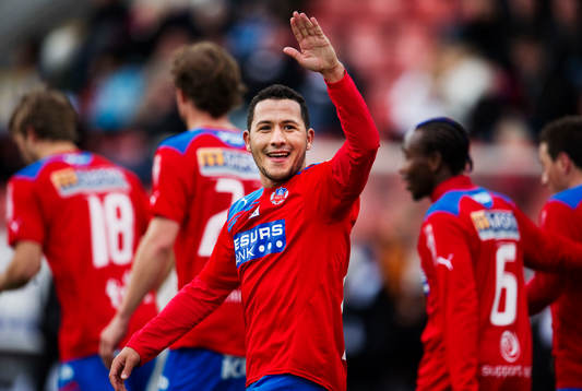 Rachid Bouaouzan, Helsingborg, jubel mot fansen