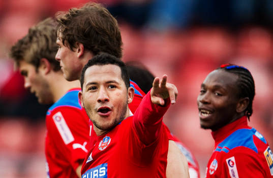 Rachid Bouaouzan, Helsingborg, jubel mot fansen
