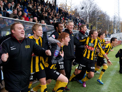 Jubel Häcken vid slutsignalen