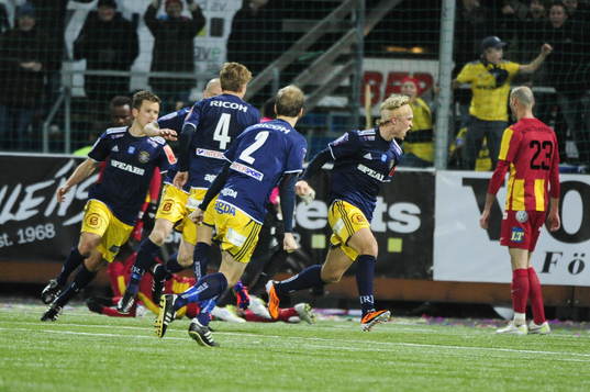 Sebastian Andersson, Ängelholm gör 1-1, jubel