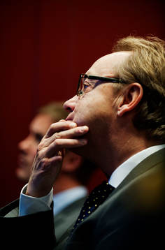 Pär Mårts, förbundskapten, presenterade Tre Kronors