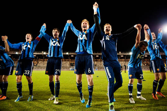 Djurgården vann SM-guld. Laget firar