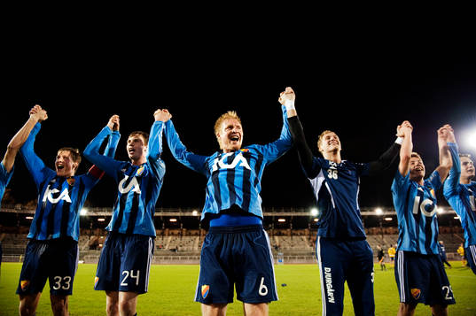 Djurgården vann SM-guld. Laget firar