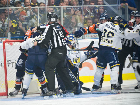 Slagsmål, bråk, Växjö, HV71