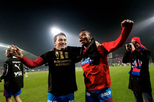 Ardian Gashi, May Mahlangu, jubel, Helsingborg firar guldet