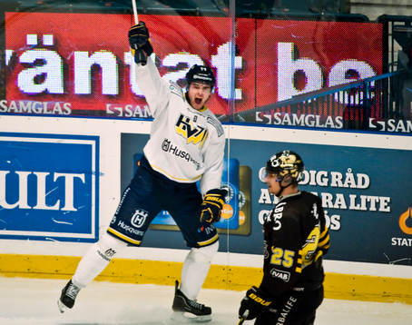 Jesse Joensuu, HV71, jubel och Johannes Salmonsson, AIK,
