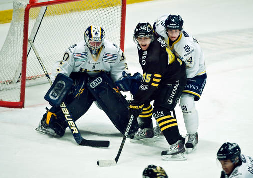 Daniel Larsson, målvakt, HV71, Oscar Steen, AIK och Adam