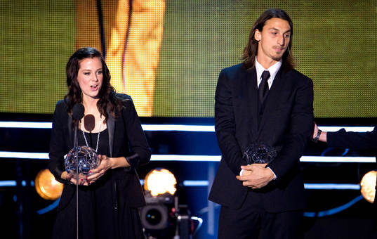 Lotta Schelin, Zlatan Ibrahimovic, årets forward