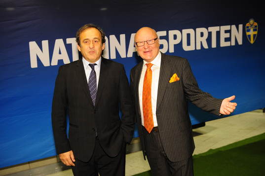 Michel Platini, Lars-Åke Lagrell, ordförande Svenska