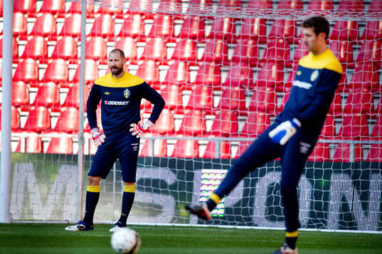 Johan Wiland, målvakt och Andreas Isaksson, målvakt