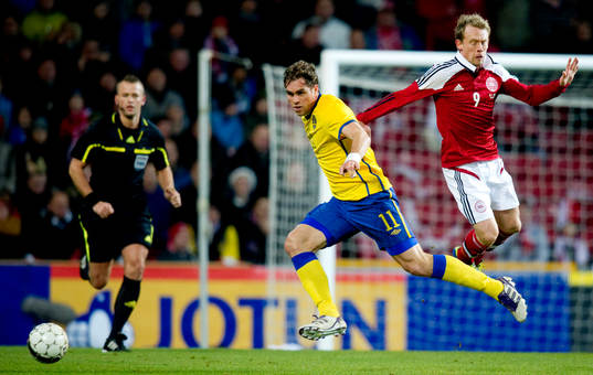 Johan Elmander, Sverige, Michael Krohn-Dehli, Danmark
