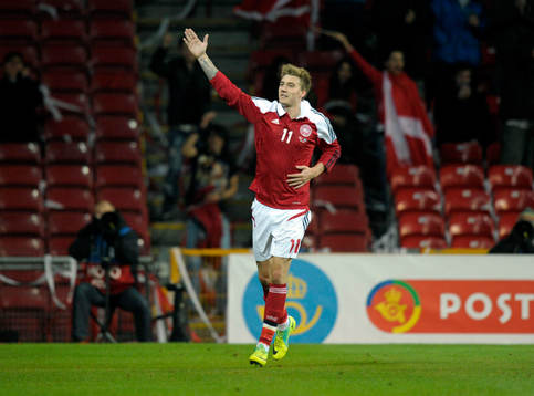 Nicklas Bendtner, Danmark (Jubel)