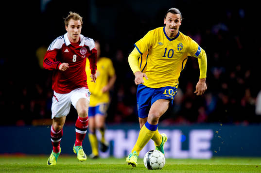 Christian D Eriksen,Danmark, Zlatan Ibrahimovic, Sverige