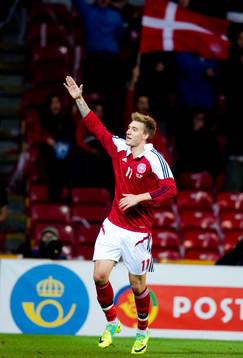 Niklas Bendtner, Danmark jubel 1-0