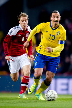 Christian D Eriksen, Danmark, Zlatan Ibrahimovic, Sverige