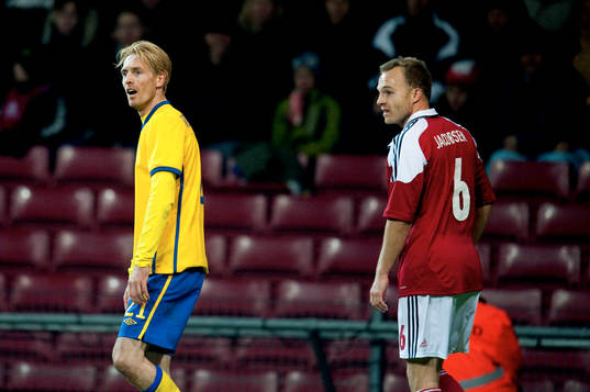 Christian Wilhelmsson, Sverige, depp Lars Jacobsen, Danmark