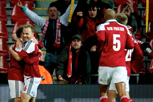 Lars Jacobsen, Danmark, jubel