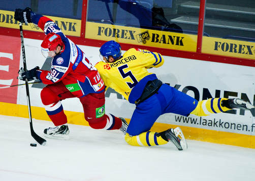Vladimir Tarasenko, Ryssland, och Daniel Fernholm, Sverige