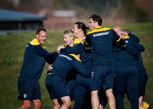 Andreas Granqvist, Johan Elmander mfl, jubel