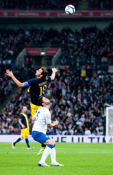 Zlatan Ibrahimovic,  Sverige. Gary Cahill, England